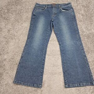 Lee One True Fit Womens Bootcut Jeans Medium Wash Blue Petite 13/14P LEEH544034